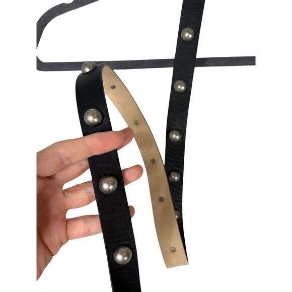 Streets Ahead Larkin Belt Italian Leather Studs Distressed Edgy Rock Grunge L main image 6